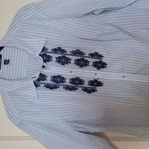 Chaps Blouse Southwestern pattern